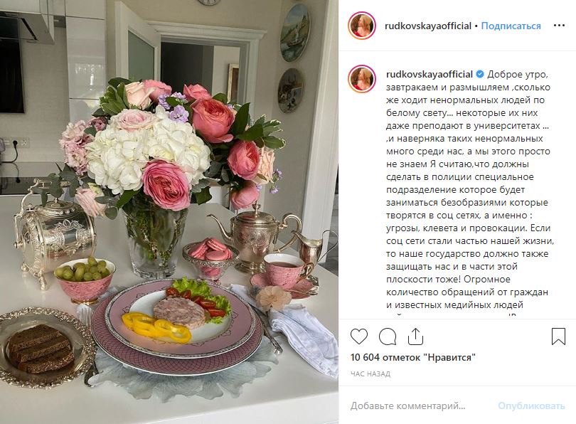 Рудковская пообещала полтора миллиона рублей за сведения об угрожавших ее сыну